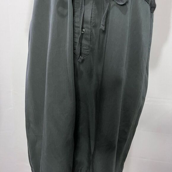 Lucy Gray Collared Short Sleeve Utility Button Down Cinched Waist Dress Large - Picture 5 of 10